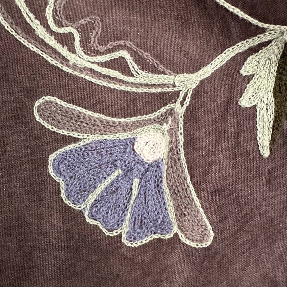 Embroidered Gray Shoulder Computer Bag - Picture 3 of 7